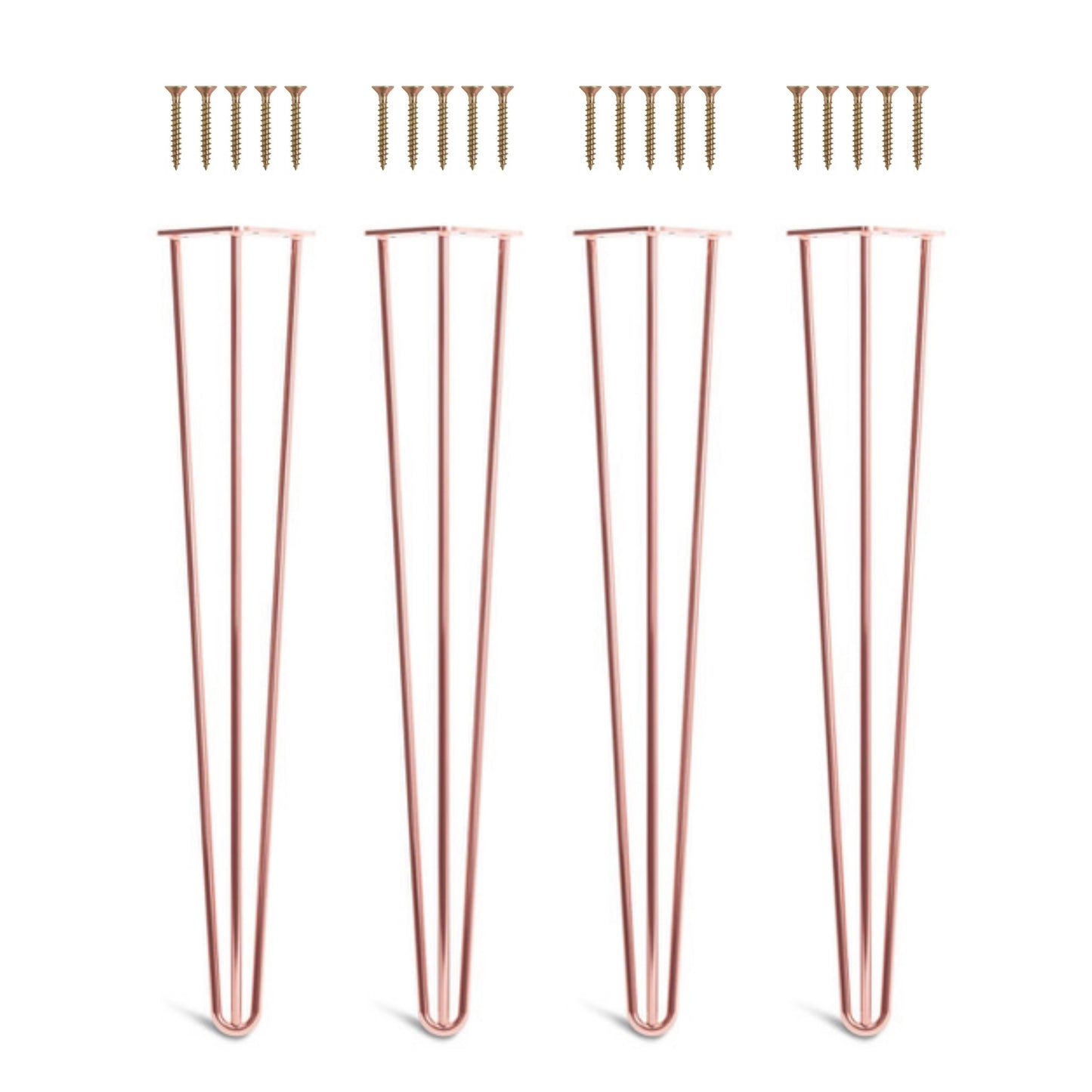 Set 4 picioare metalice masă Hairpin înălțime 72 cm