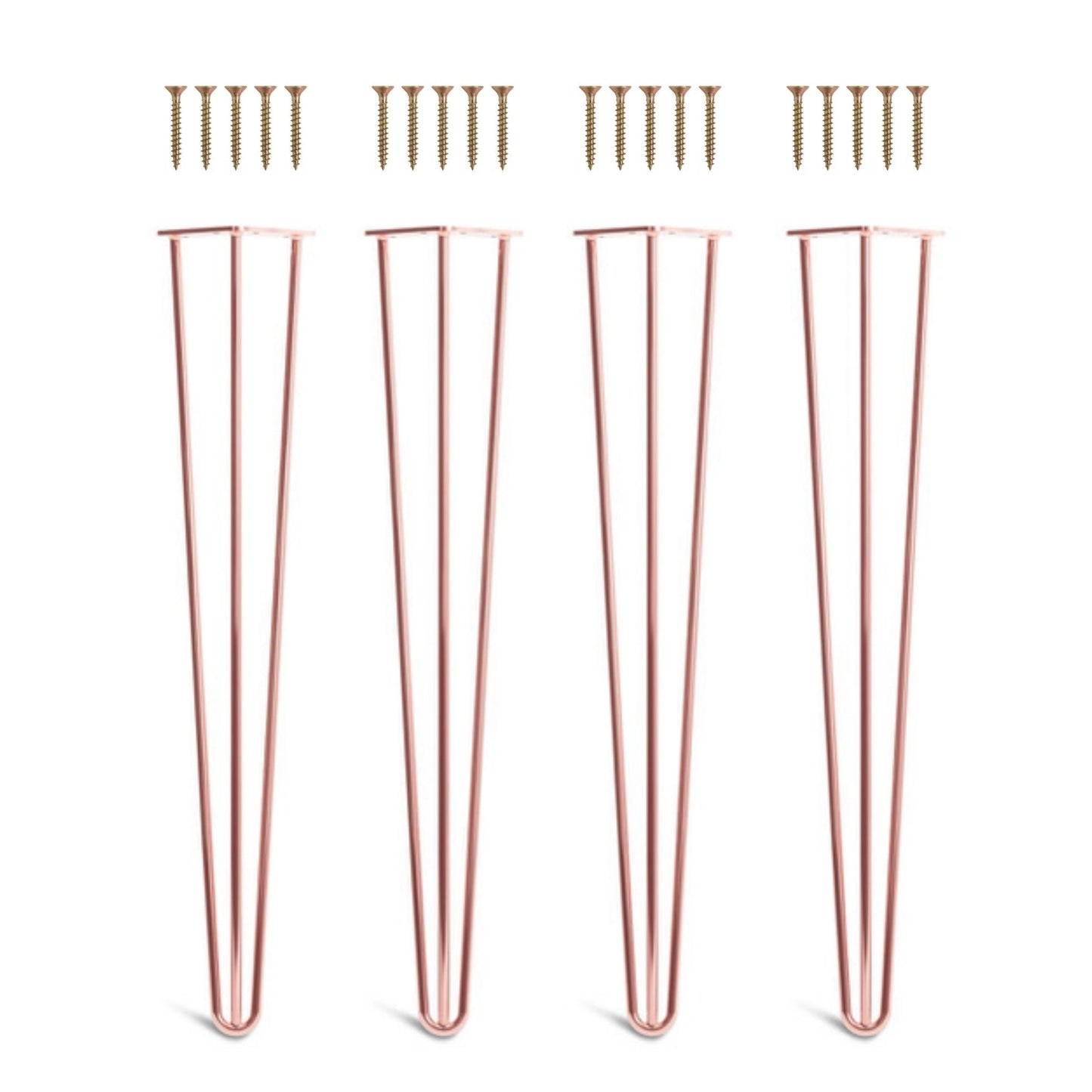 Set 4 picioare metalice masă Hairpin înălțime 71 cm