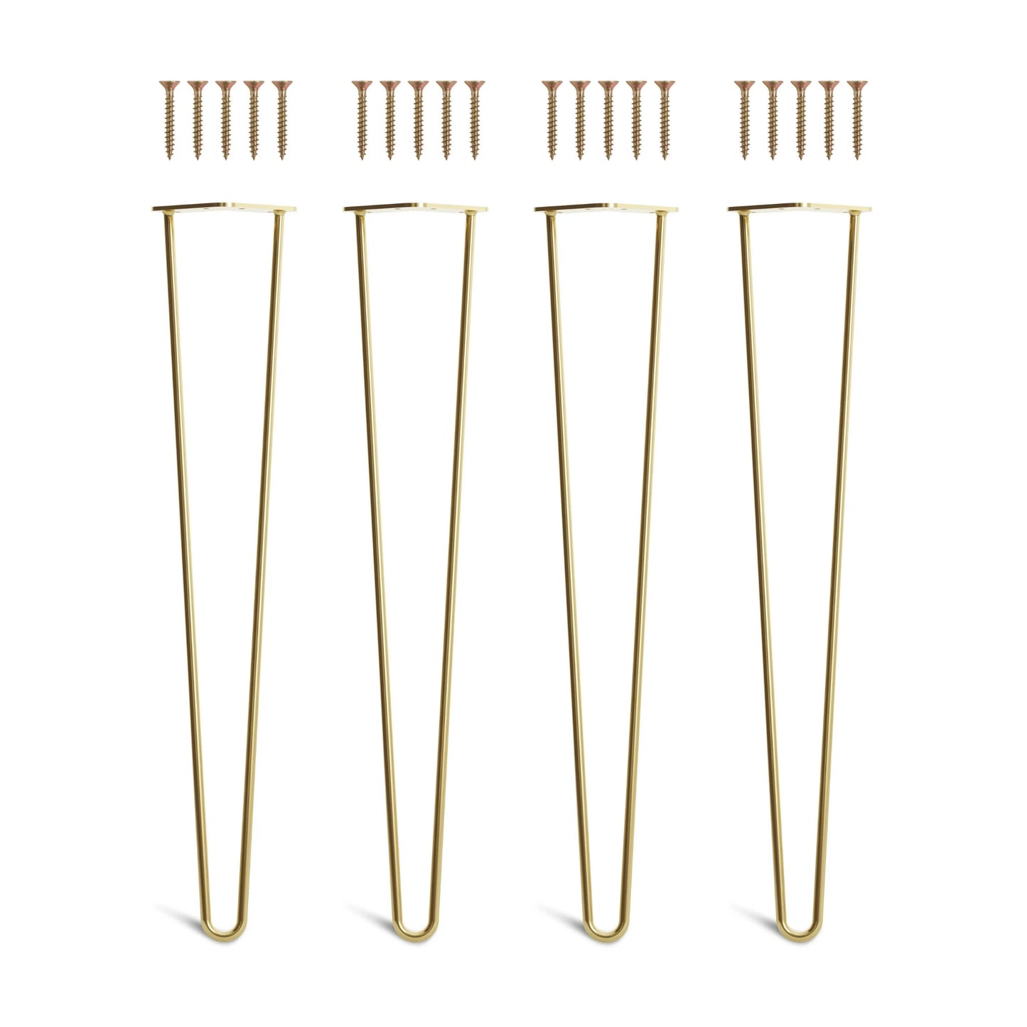 Set 4 picioare metalice masă Hairpin înălțime 72 cm