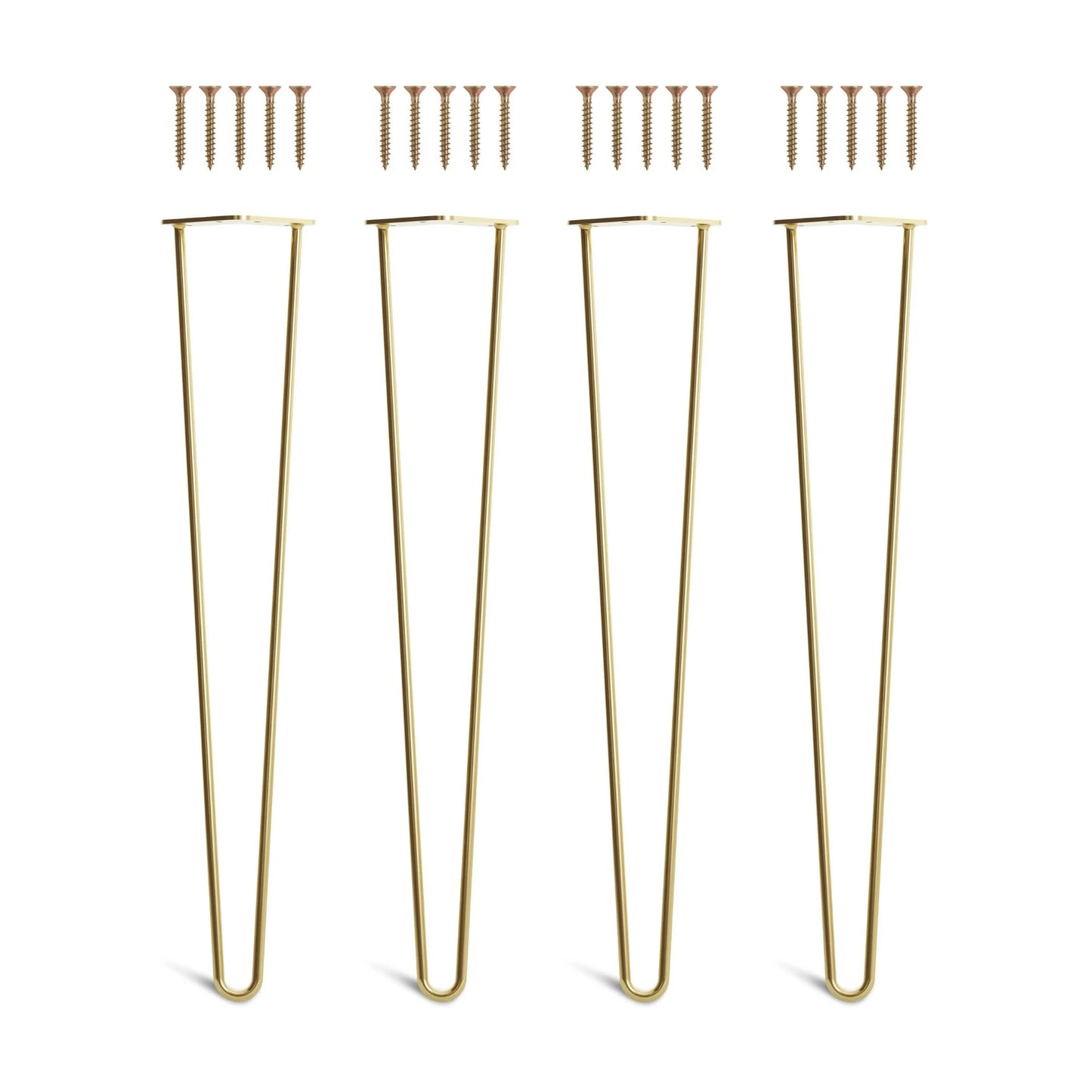 Set 4 picioare metalice masă Hairpin înălțime 71 cm