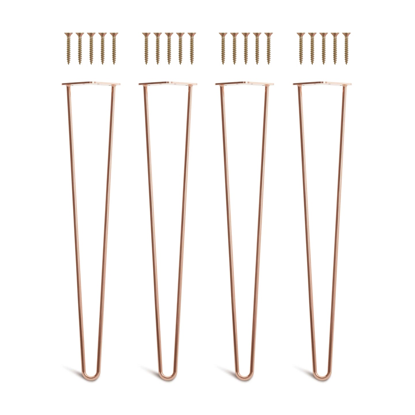 Set 4 picioare metalice masă Hairpin înălțime 72 cm