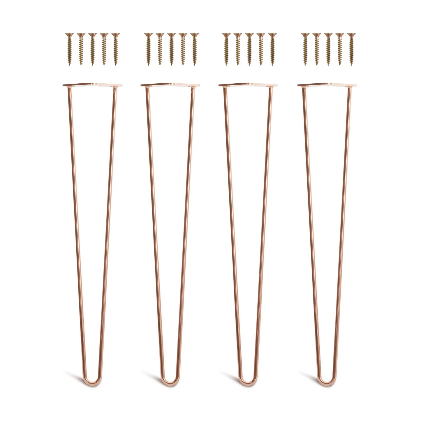 Set 4 picioare metalice masă Hairpin înălțime 71 cm