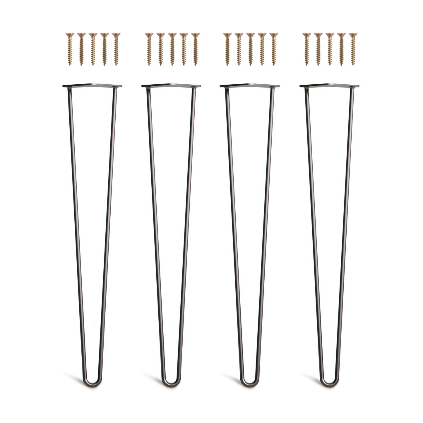 Set 4 picioare metalice masă Hairpin înălțime 72 cm