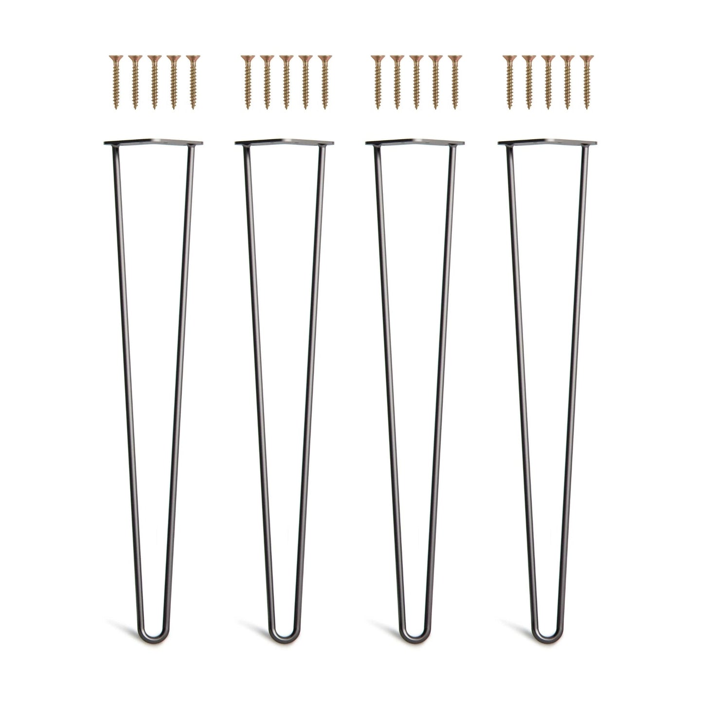 Set 4 picioare metalice masă Hairpin înălțime 71 cm