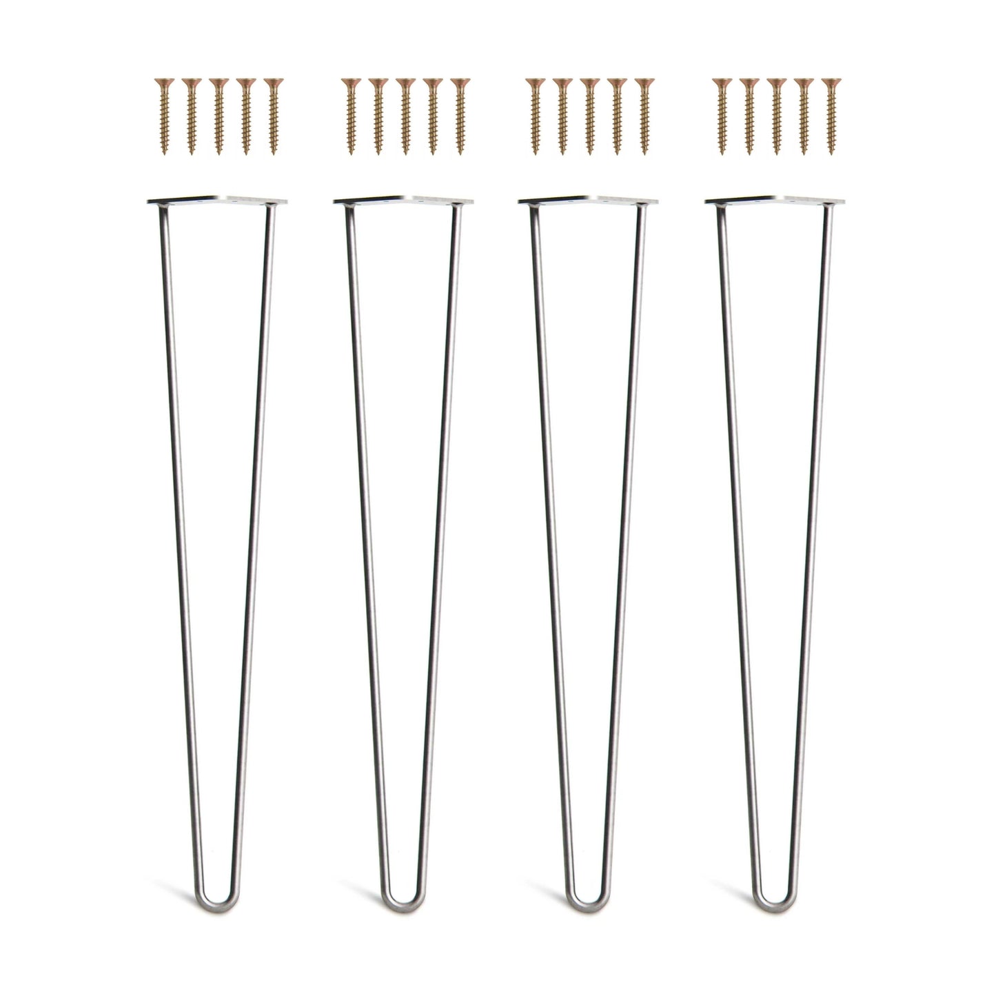 Set 4 picioare metalice masă Hairpin înălțime 72 cm