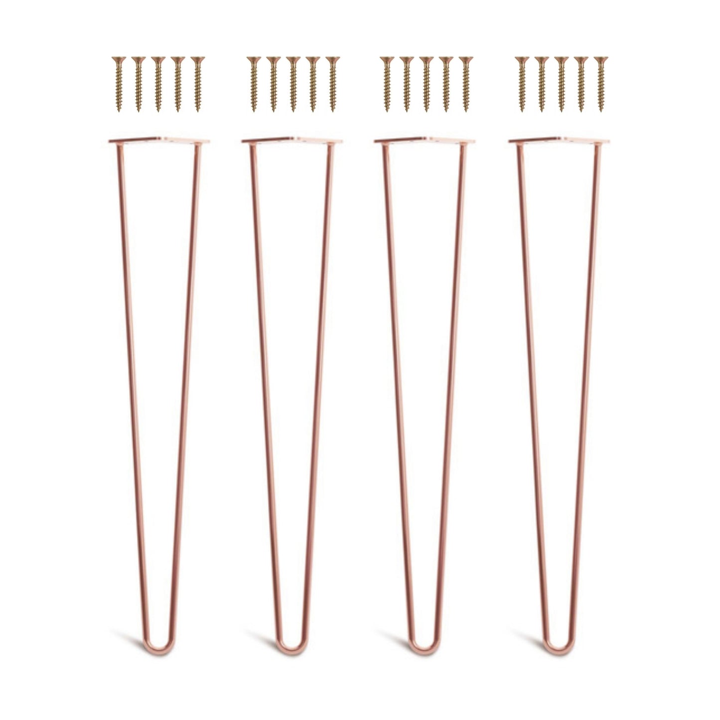 Set 4 picioare metalice masă Hairpin înălțime 72 cm