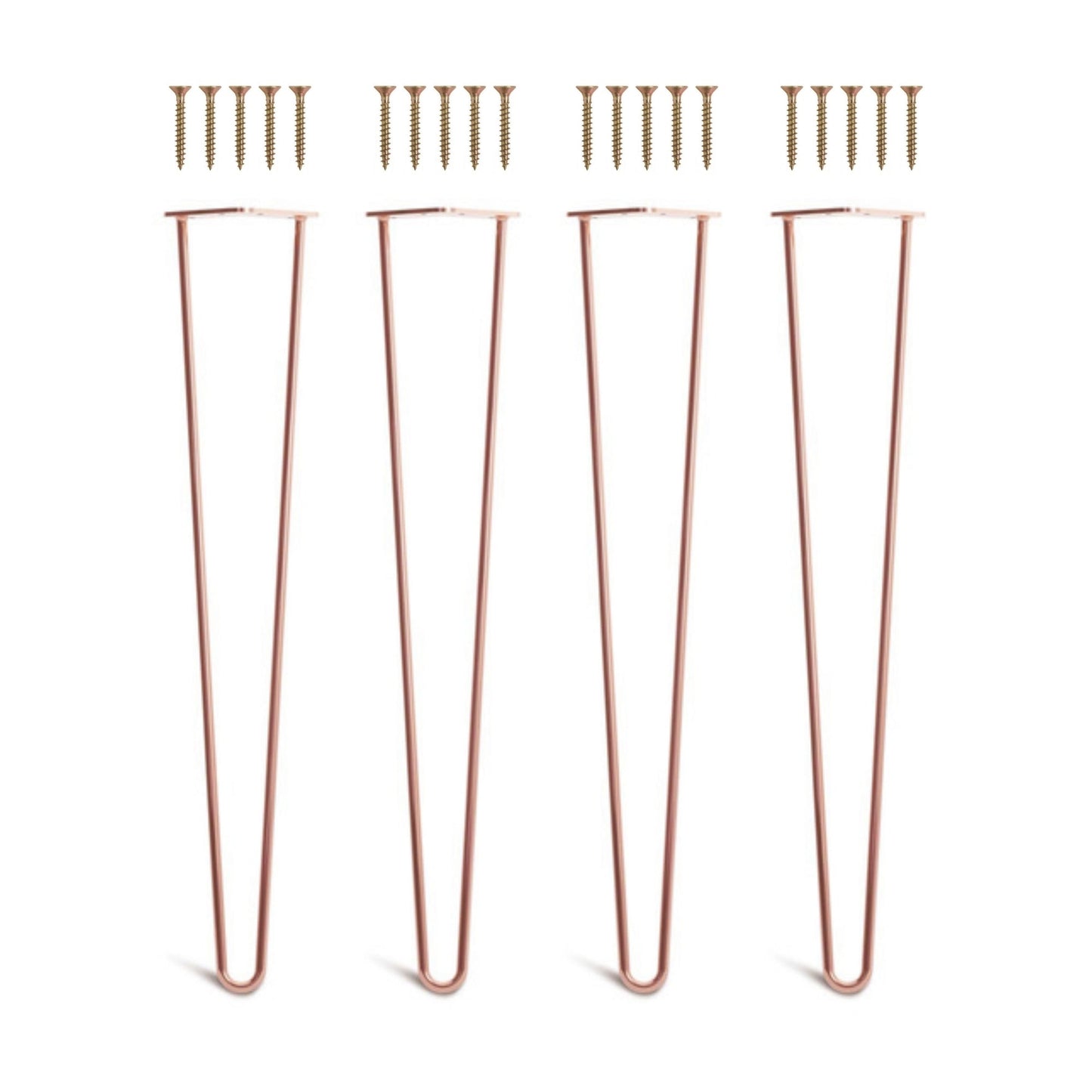 Set 4 picioare metalice masă Hairpin înălțime 71 cm