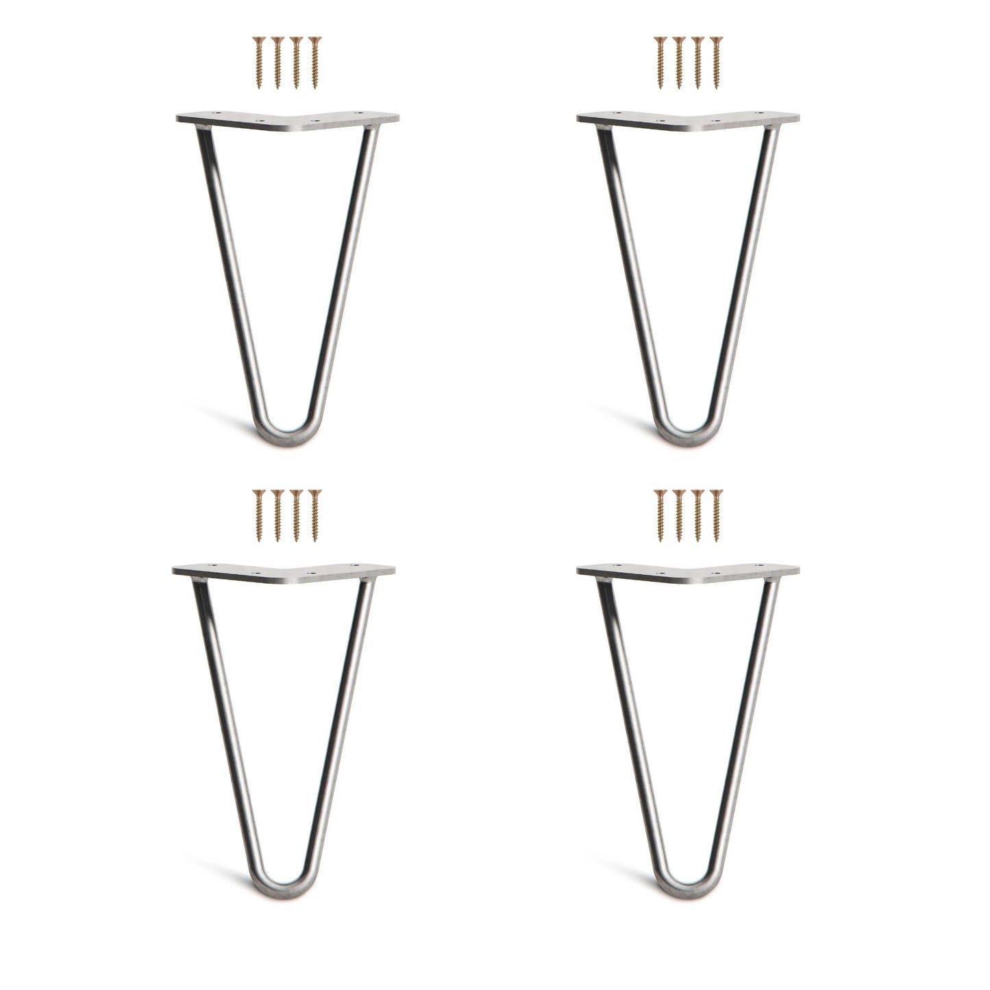 Set 4 picioare metalice masă Hairpin înălțime 20 cm