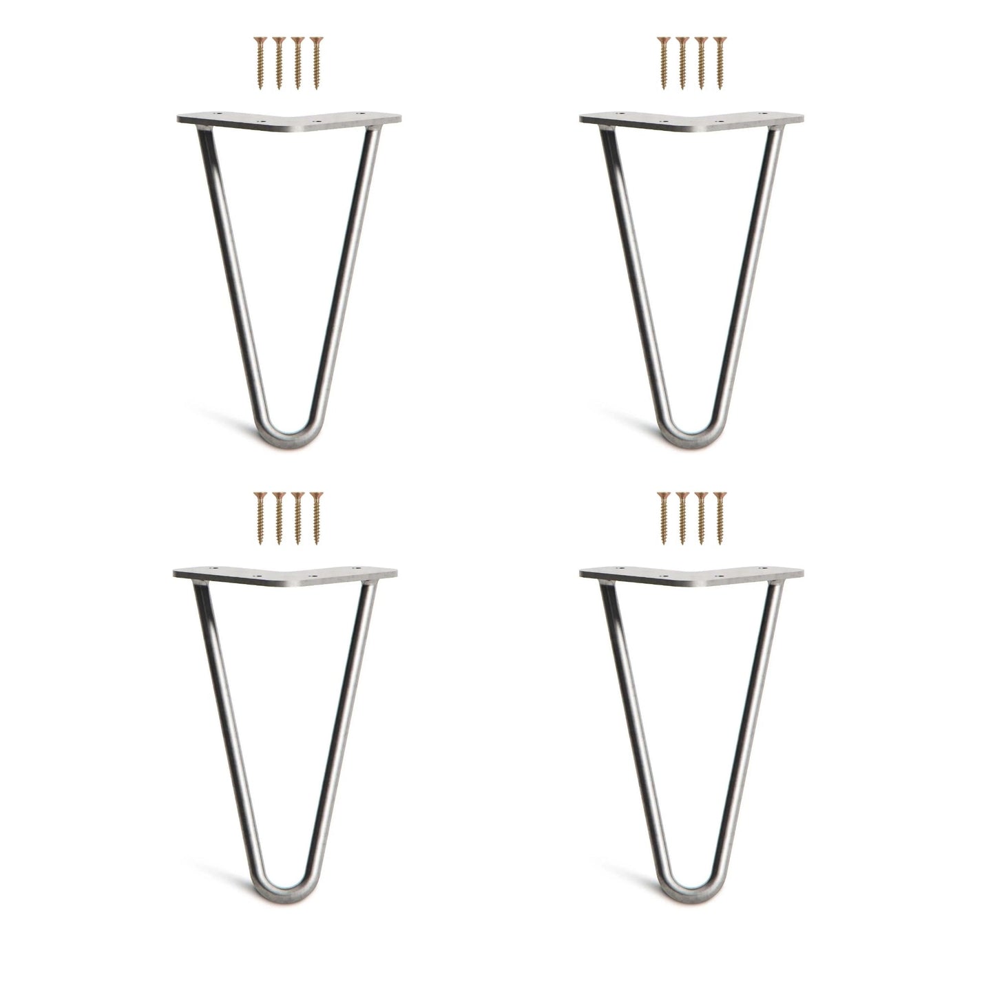 Set 4 picioare metalice masă Hairpin înălțime 25 cm
