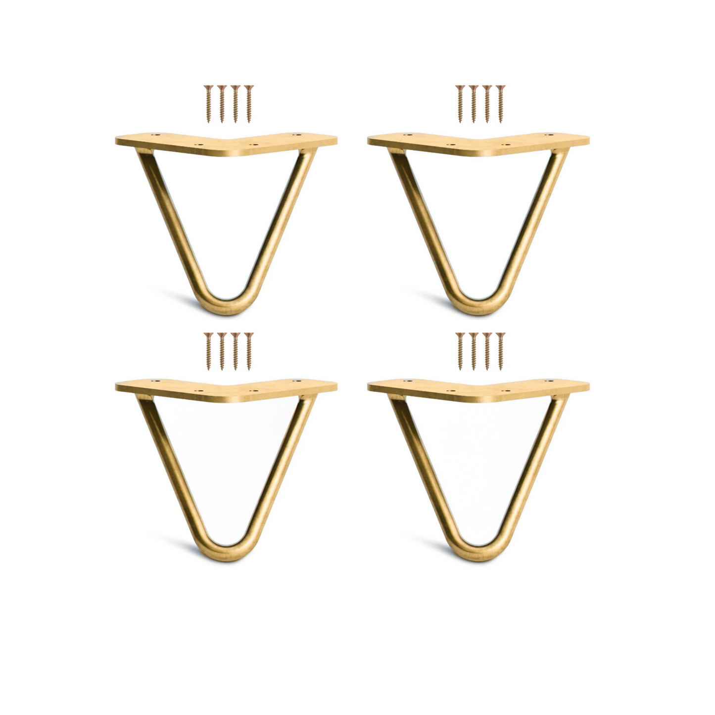 Set 4 picioare metalice masă Hairpin înălțime 15 cm