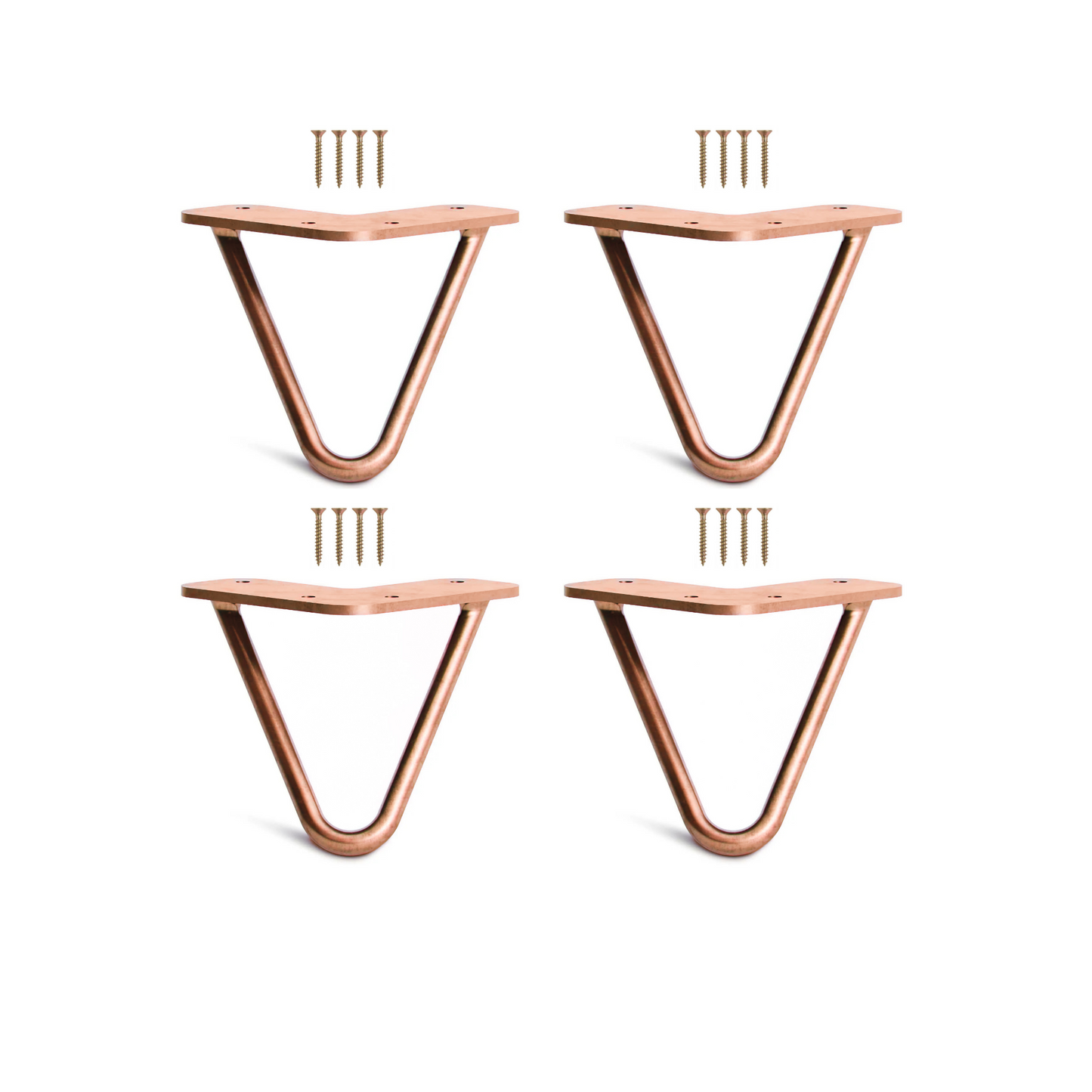 Set 4 picioare metalice masă Hairpin înălțime 15 cm