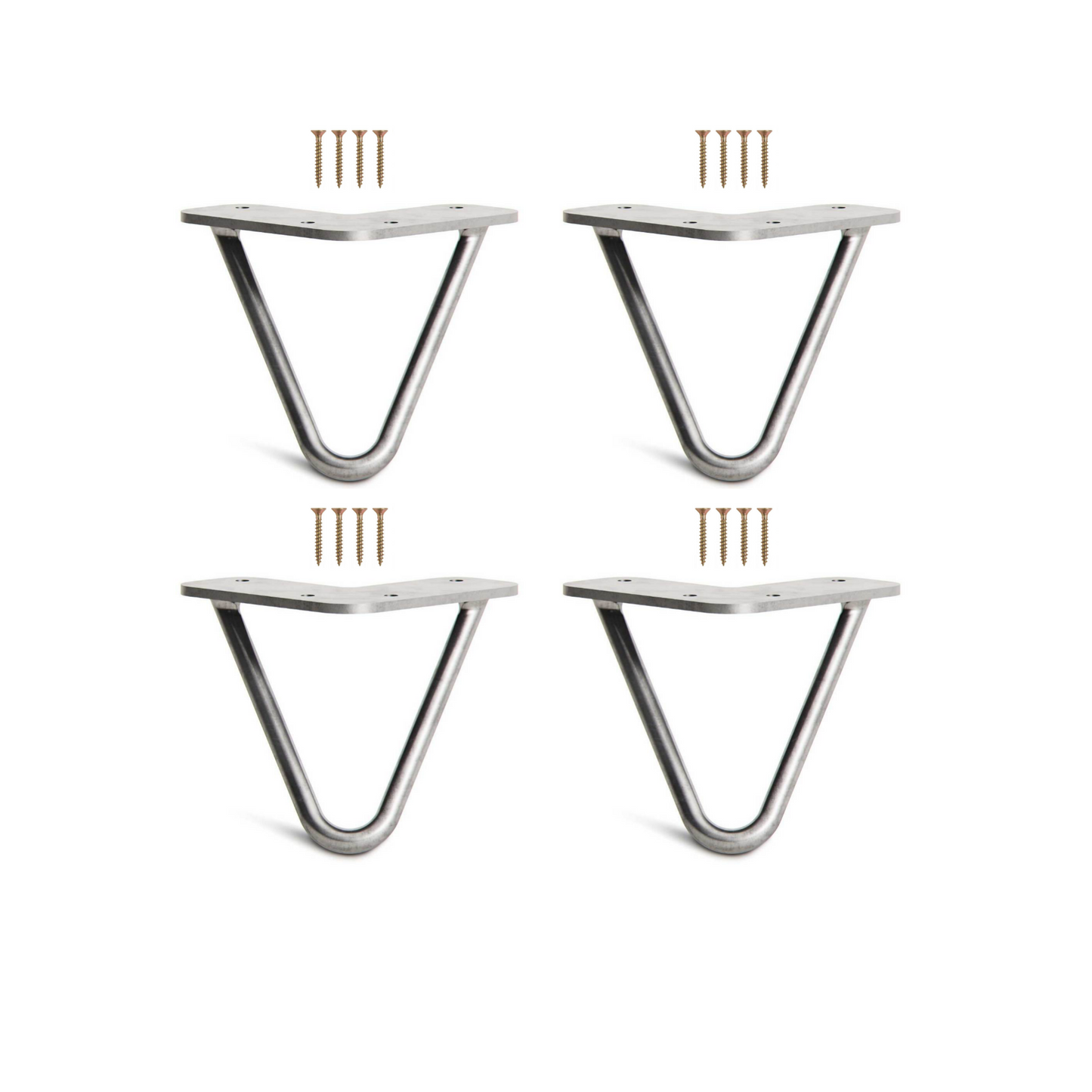 Set 4 picioare metalice masă Hairpin înălțime 15 cm