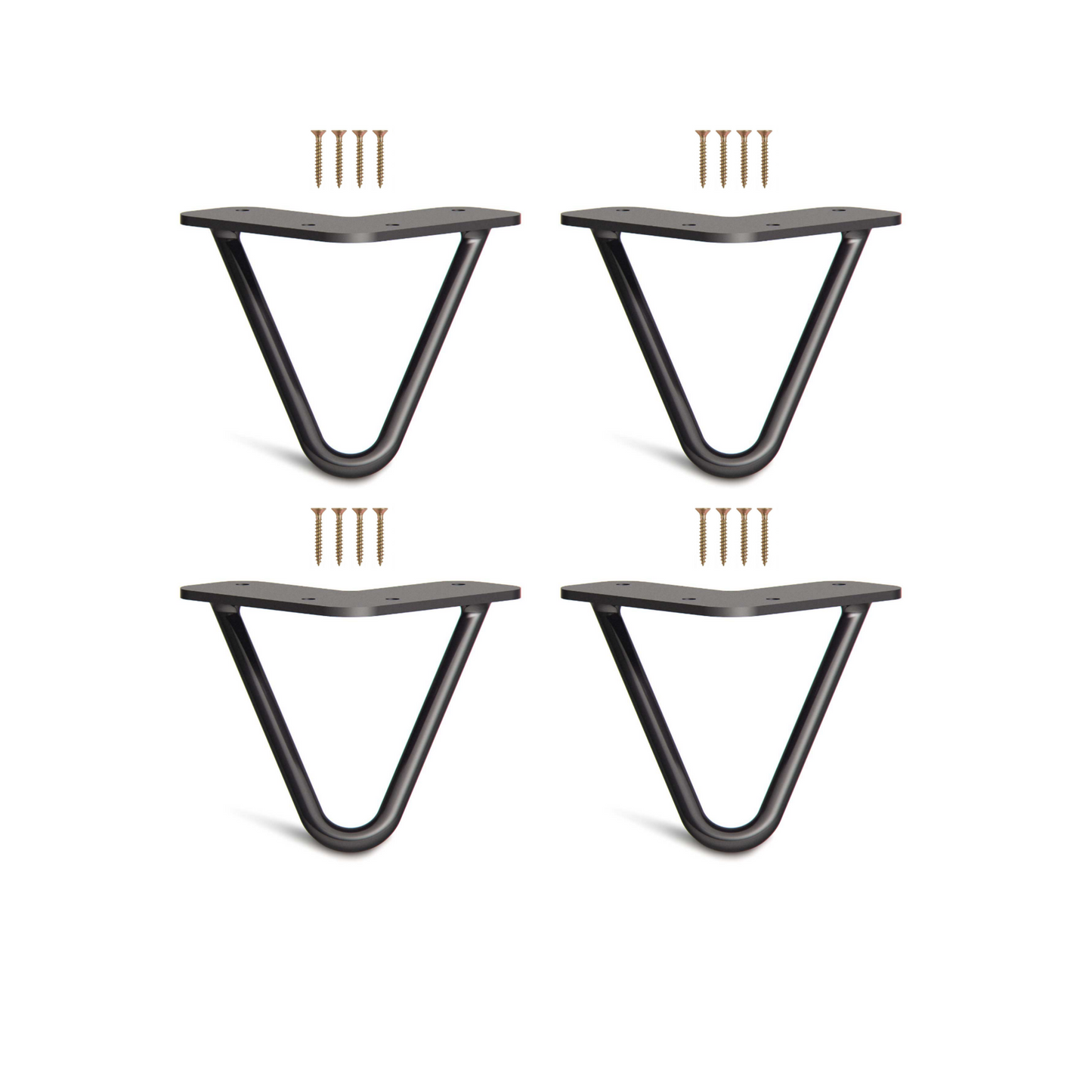 Set 4 picioare metalice masă Hairpin înălțime 15 cm