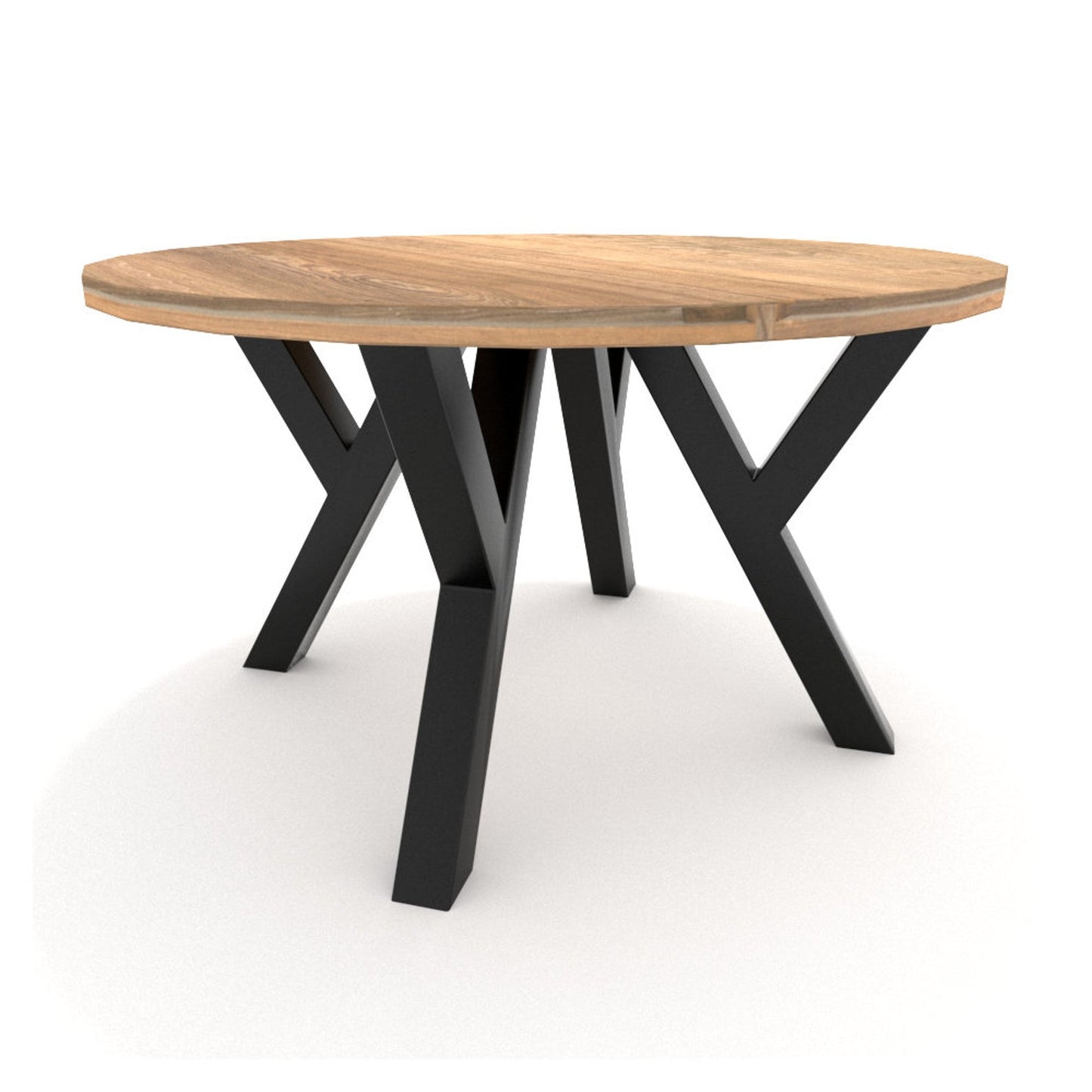 Set 4 picioare metalice pentru masă York, 72 x 55 cm, profil 7 x 7 cm, negru mat