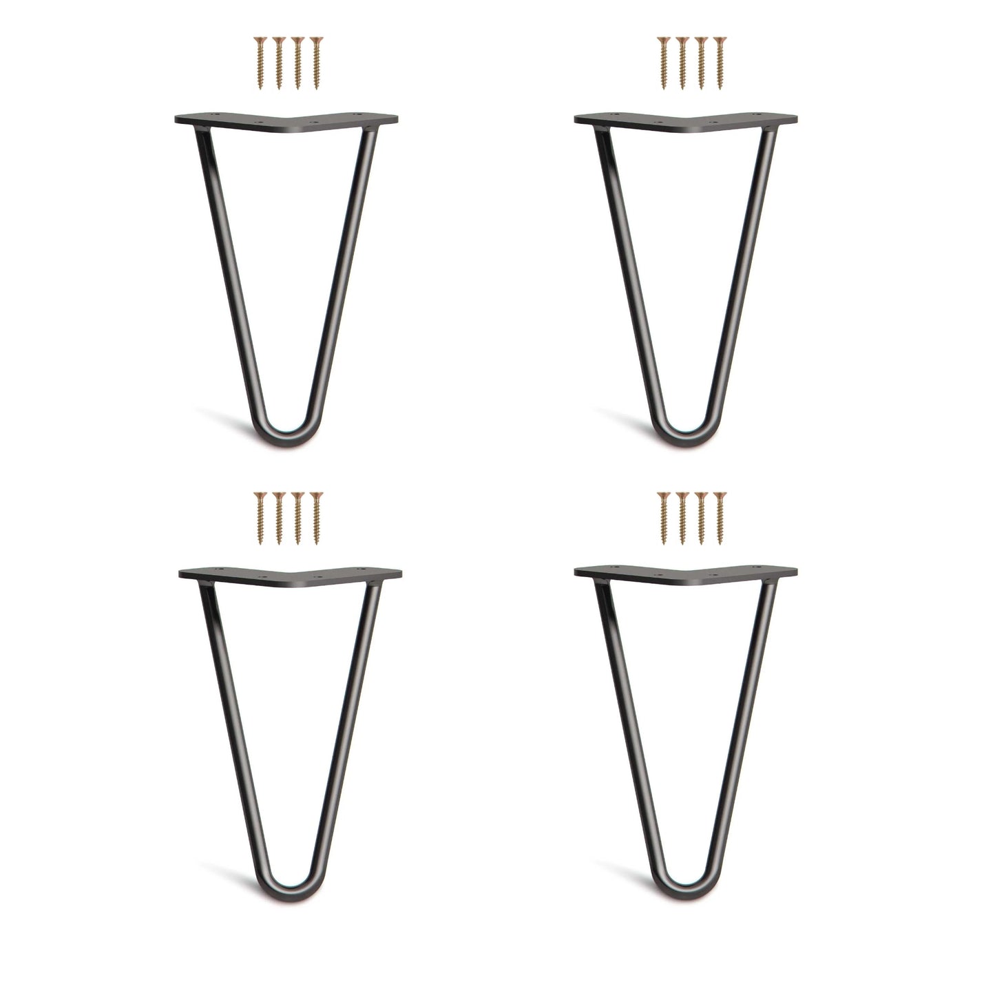 Set 4 picioare metalice masă Hairpin înălțime 20 cm