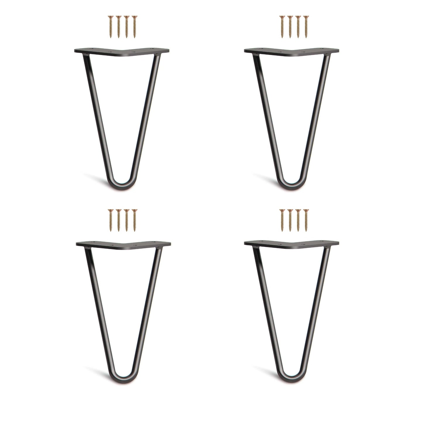 Set 4 picioare metalice masă Hairpin înălțime 25 cm
