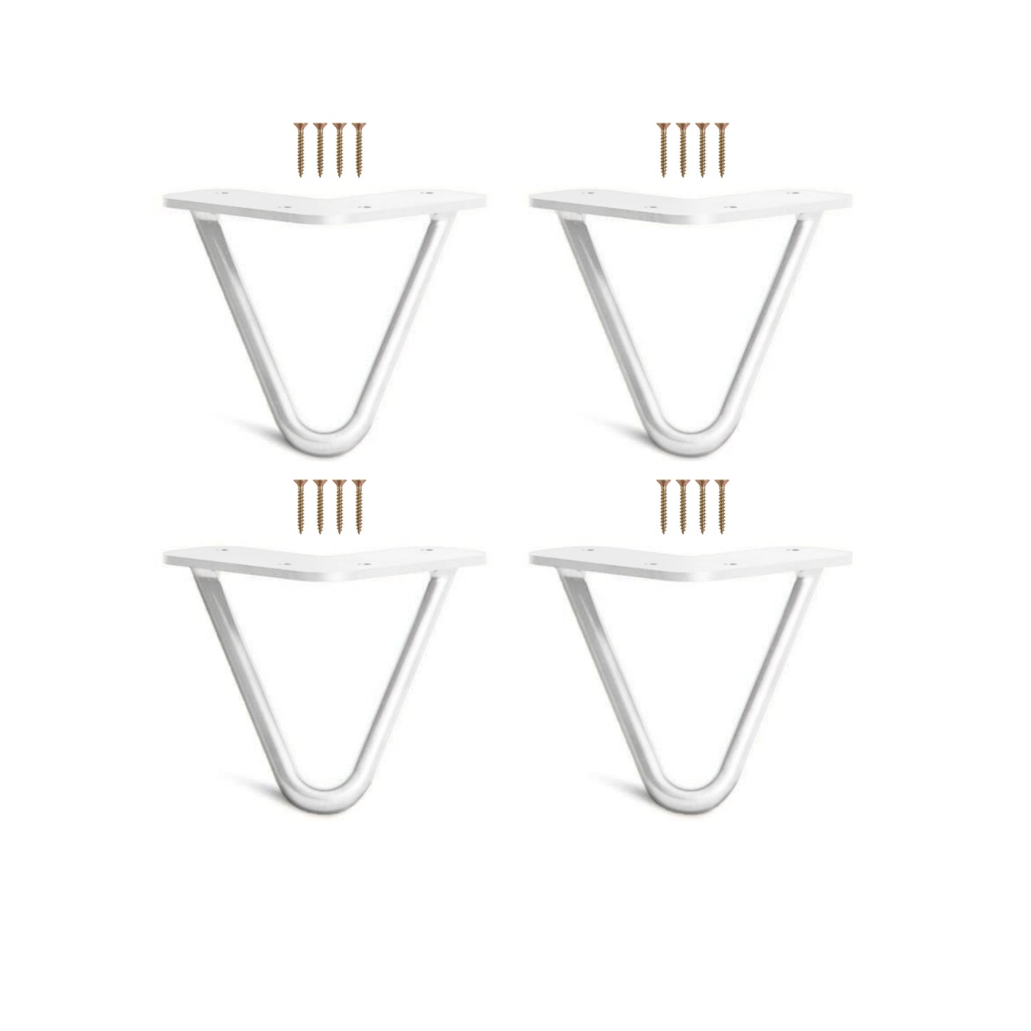 Set 4 picioare metalice masă Hairpin înălțime 15 cm