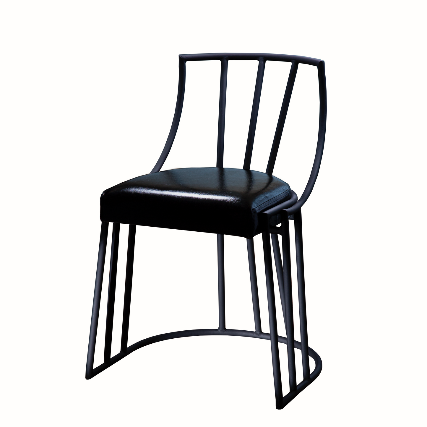 Scaun dining Luqa, negru mat