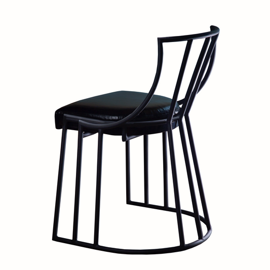 Scaun dining Luqa, negru mat