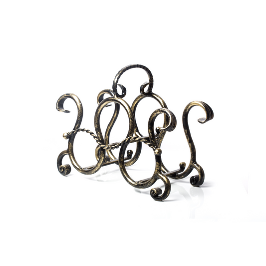 Suport pentru sticle vin Charlton Crăciun negru auriu