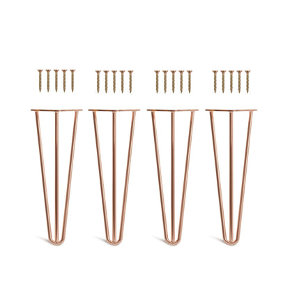 Set 4 picioare metalice masă Hairpin înălțime 30 cm