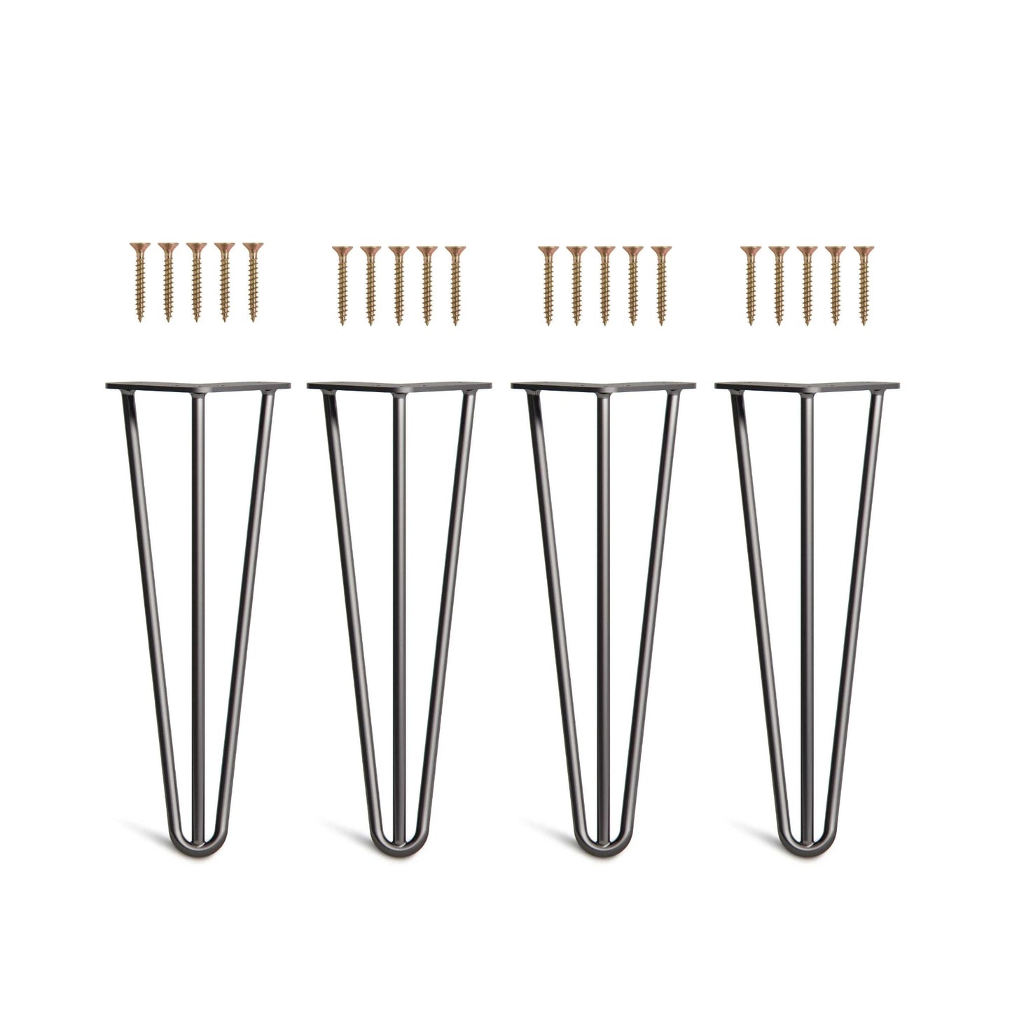 Set 4 picioare metalice masă Hairpin înălțime 35 cm