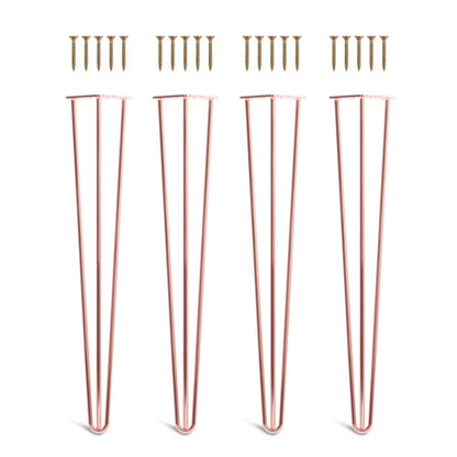 Set 4 picioare metalice masă Hairpin înălțime 71 cm