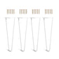 Set 4 picioare metalice masă Hairpin înălțime 45 cm
