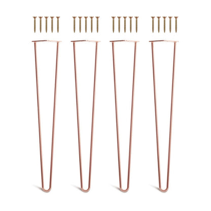 Set 4 picioare metalice masă Hairpin înălțime 71 cm